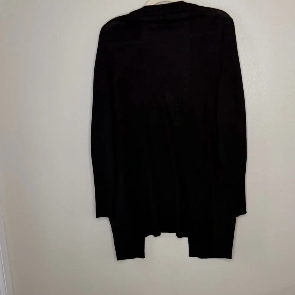 Nordstrom Women's Black Merino Wool Blend Open Cardigan Size S - Picture 5 of 6